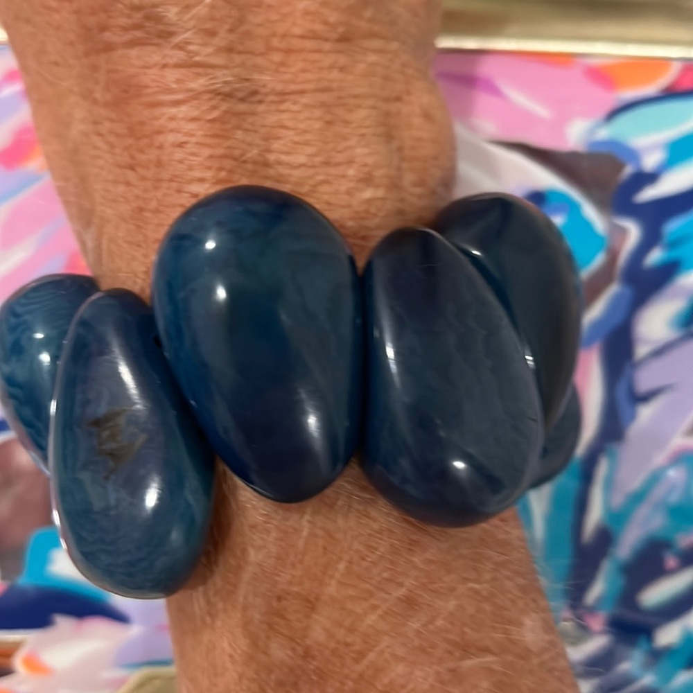 Blue Bracelet with matching earrings